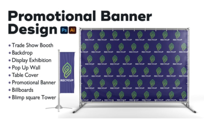 I will design trade show booth and backdrop for your exhibition