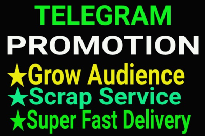    I will do promotion to grow your telegram group and channel members