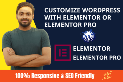 I will design WordPress landing page with Elementor and Elementor Pro