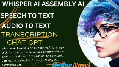 i will do audio to text, speech to text transcription using whisper ai, Assembly ai, otterai,chatgpt