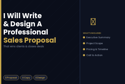 I will write and design a professional sales proposal that wins clients