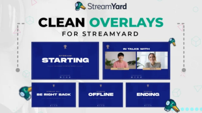 I will create custom streamyard overlays for your live stream