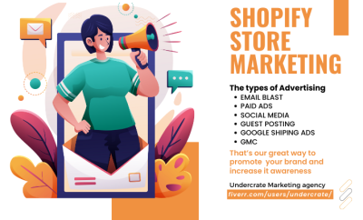 I will do Shopify marketing, Shopify sales. Shopify marketing sales funnel, promote Shopify store