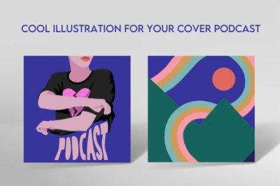 I will illustrate your cover podcast art in a unique way