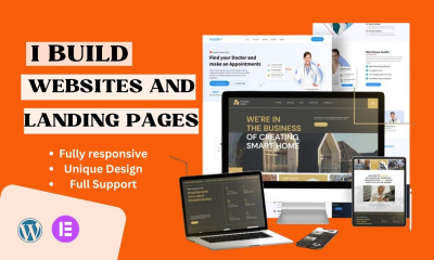 I will design responsive wordpress landing page revamp blog website using elementor pro