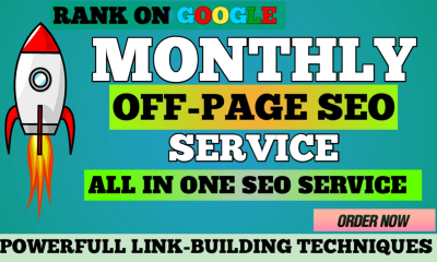 Rank On Google Monthly off page SEO backlinks service for 4 weeks