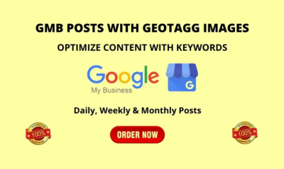 I will do gmb posts with geotag images for high local seo ranking