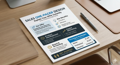 I will create a sharp sales one-pager that explains your offer instantly