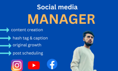 I will be your digital marketing manager and social media expert