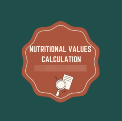 I will calculate the nutritional values of your product