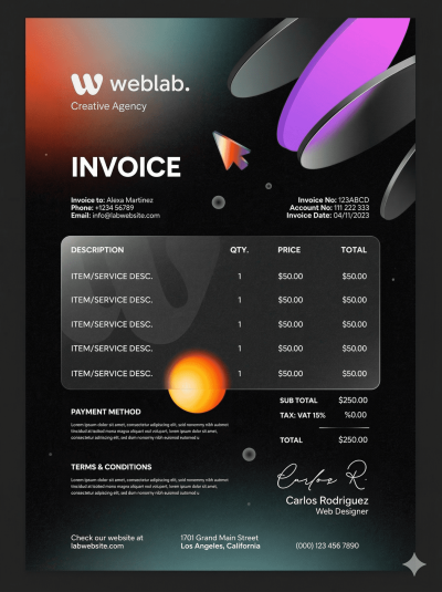 I will design a clean and professional pricing sheet or rate card for your services