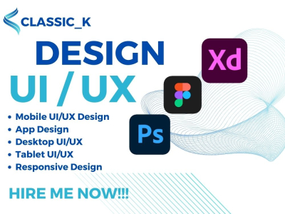 I will do modern mobile app UI UX design website UI UX design in figma, adobe xd 