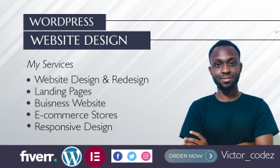 I will design or redesign a responsive wordpress website, landing page and online store