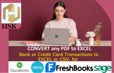 I will convert pdf bank statement to excel, CSV, Google sheet