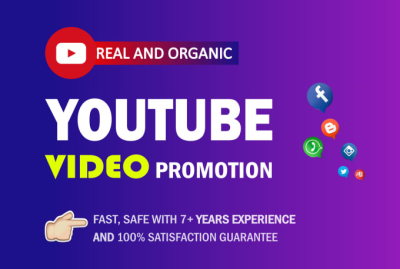 I will do organic youtube video promotion to boost views