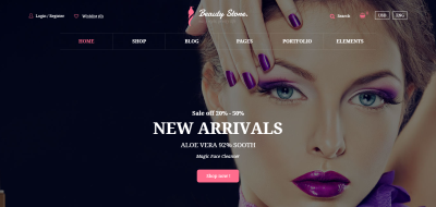 I will create skin care, makeup, cosmetic, hair salon website