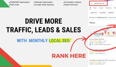 I will do monthly local SEO service for top Google rankings