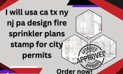 i will usa ca tx ny nj pa design fire sprinkler plans stamp for city permits