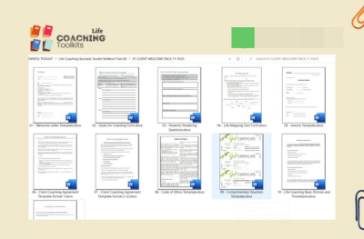 I will life coaching business toolkit msword mobile fillable pdf forms 120 templates