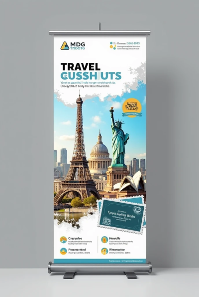 I will design a tri-fold brochure and roll-up banner with fast delivery
