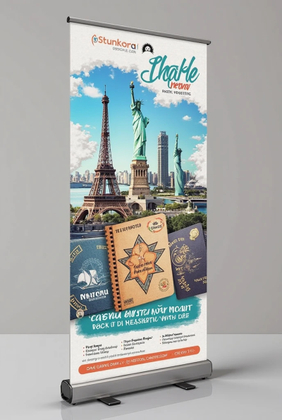 I will design a tri-fold brochure and roll-up banner with fast delivery