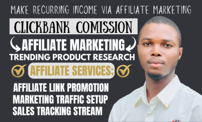 I will promote Clickbank affiliate product link for recurring passive income 