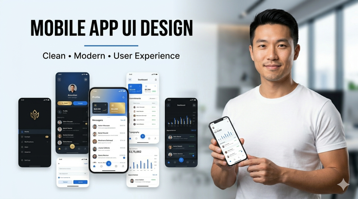 I will design a clean and modern mobile app UI in Figma | Fliam