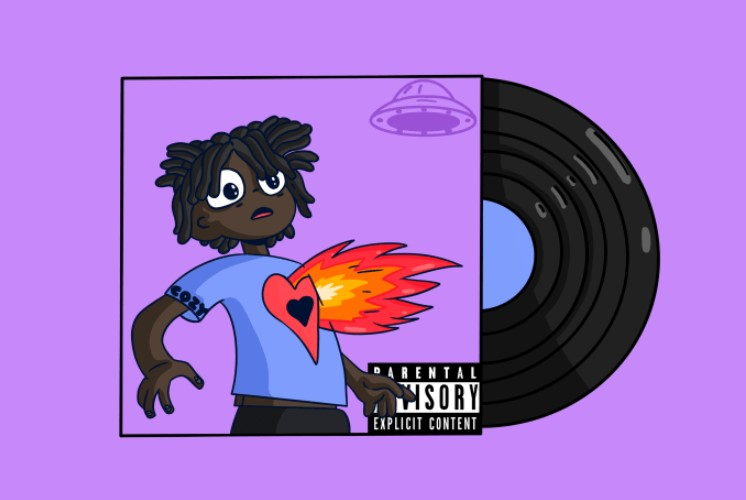 I will design a catchy cartoon cover art for your album Fliam