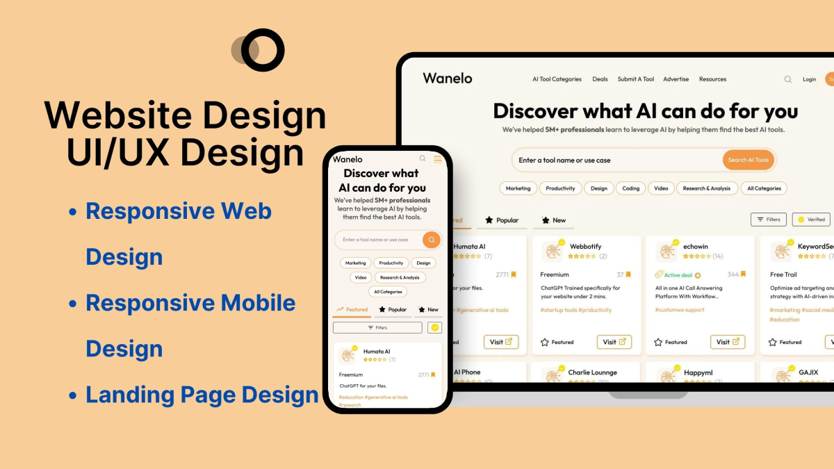 I will Design Website and Mobile UI UX Design| Figma . | Fliam