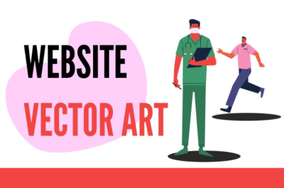 I will do a vector website art just for you