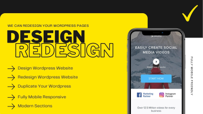 I will design or redesign WordPress website