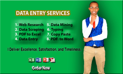 Proficiently do web research, copy paste, data entry and file conversion 