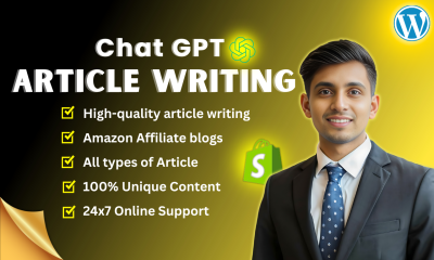 I will write SEO-optimized ChatGPT articles for your website