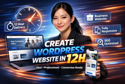 I will create wordpress website or business website within 12 hours