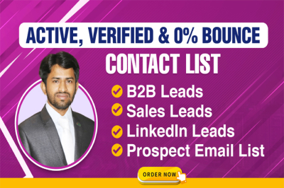 building b2b lead, sales lead, email list by LinkedIn research