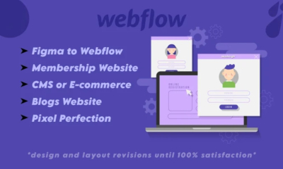 I will develop figma to webflow website, webflow membership website