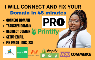 I will Connect domain, redirect GoDaddy, domain to Shopify systeme io, Wix