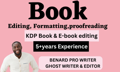 I will be your Book or ebook Editor 