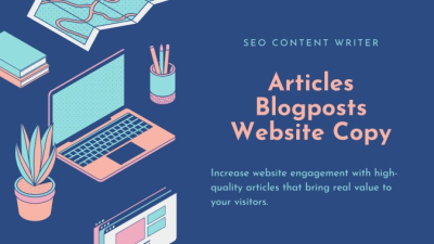 I will write articles or blog posts optimized for SEO