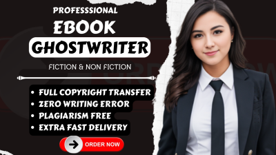 I will ghostwrite nonfiction ebooks as ghost book writer, ebook writer