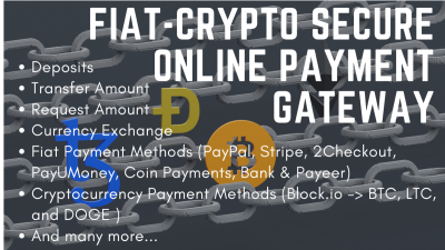 I will develop crypto secure online payment gateway for you