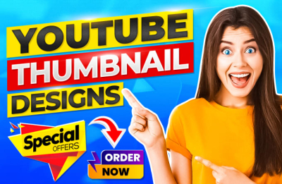 create an amazing custom youtube thumbnail banner design