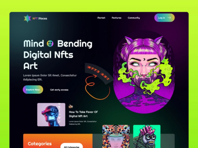 You will get NFT Landing page or Crypto website UX UI design