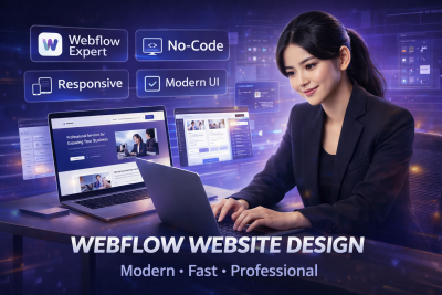  I will design and build a professional website on Webflow
