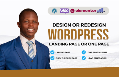 I will redesign wordpress website, design responsive website elementor pro