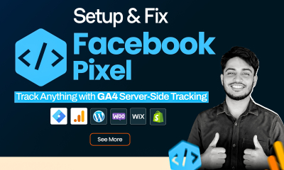 I will setup facebook pixel, conversion API, ga4 server side tracking, ecommerce tracking by GTM