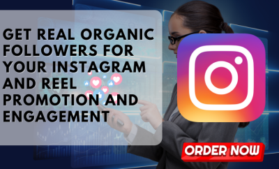 I will get real organic followers and views for facebook instagram and reel promotion