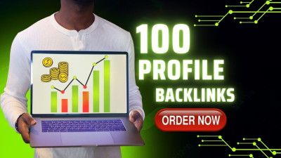 I wiil build profile backlinks on 100 high authority websites