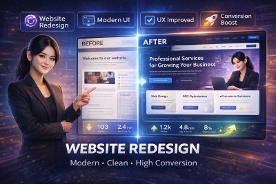 I will redesign your outdated website to look modern and professional