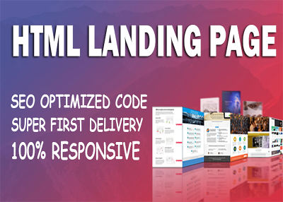 I will design html landing page, sales page, coming soon page